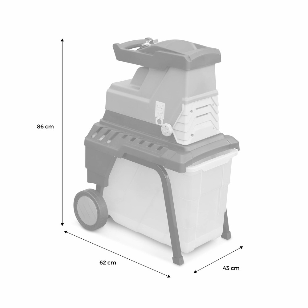 Voltr – broyeur de branches électrique à rotor – moteur 2800w à induction. Avec bac de récupération 55l. Puissant et silencieux