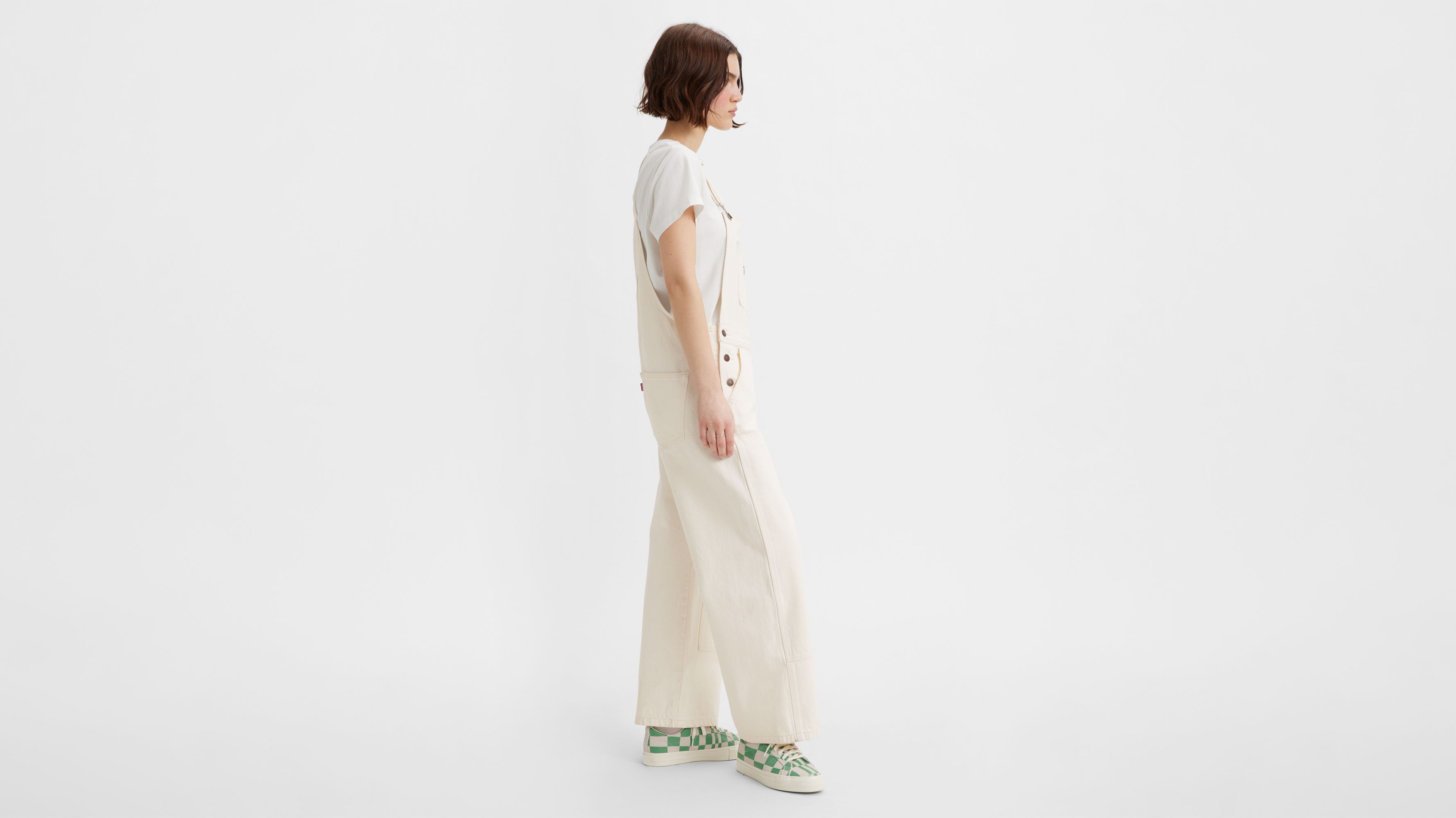 Salopette Baggy Highwater - Barely Freezing - Blanc