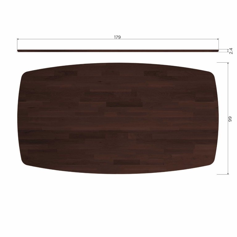 WOOOD Tablo eettafel 220x100 deens ovaal VL mystic bruin