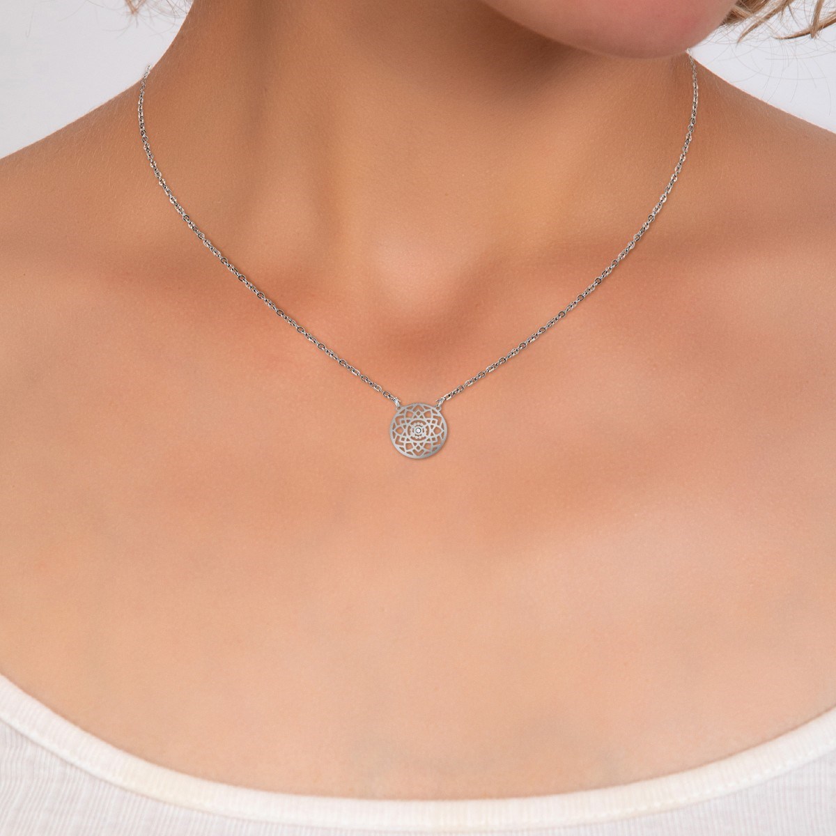 Collier SC Crystal orné d'un véritable diamant blanc