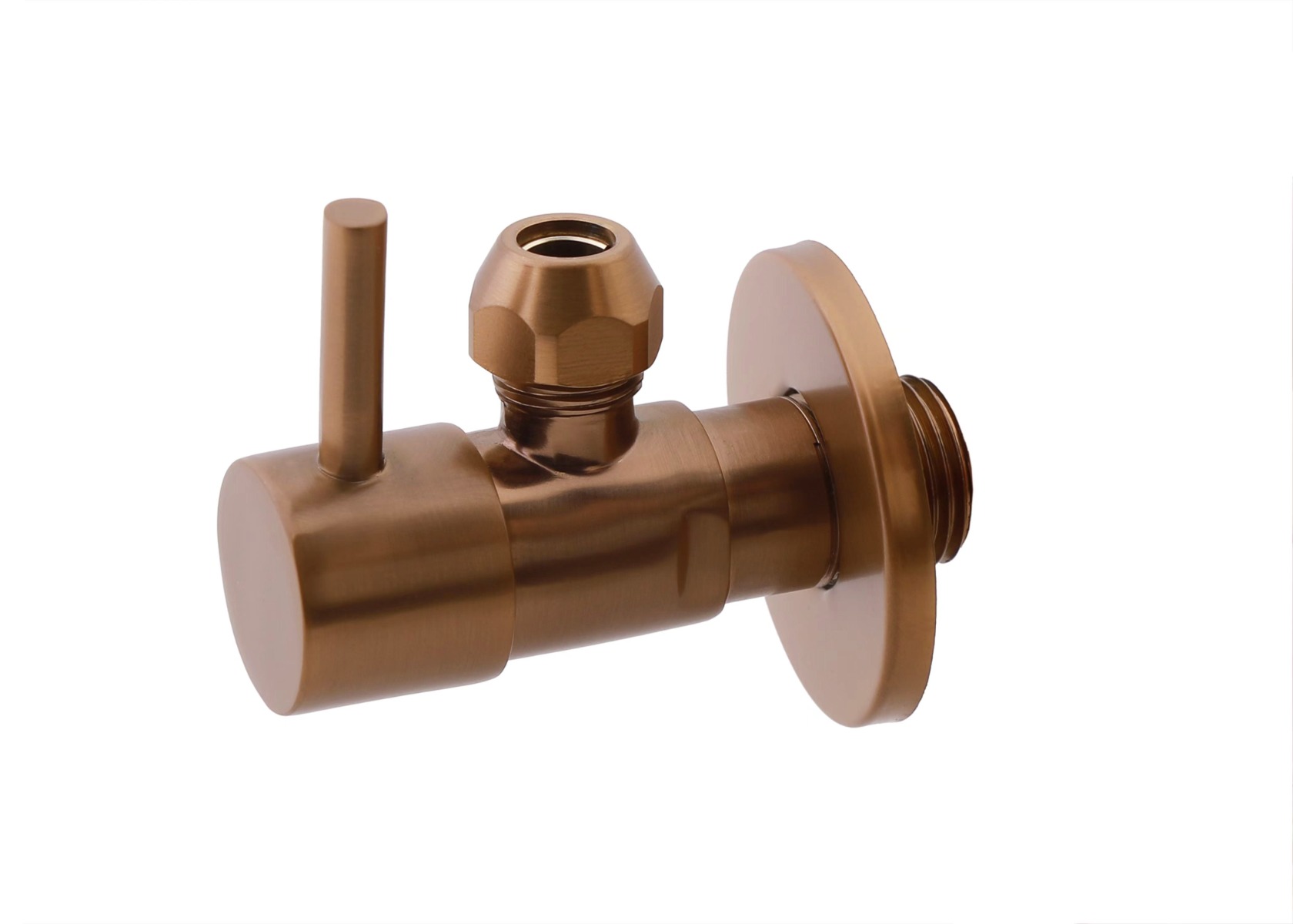 Mueller Bronzo hoekstopkraan 1/2 x 3/8 of knel 10mm geborsteld brons koper