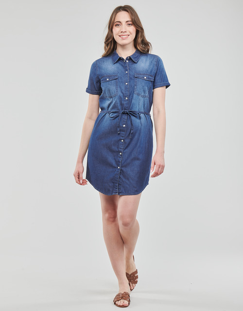 JDY - JDYBELLA S/S SHIRT DRESS - Bleu