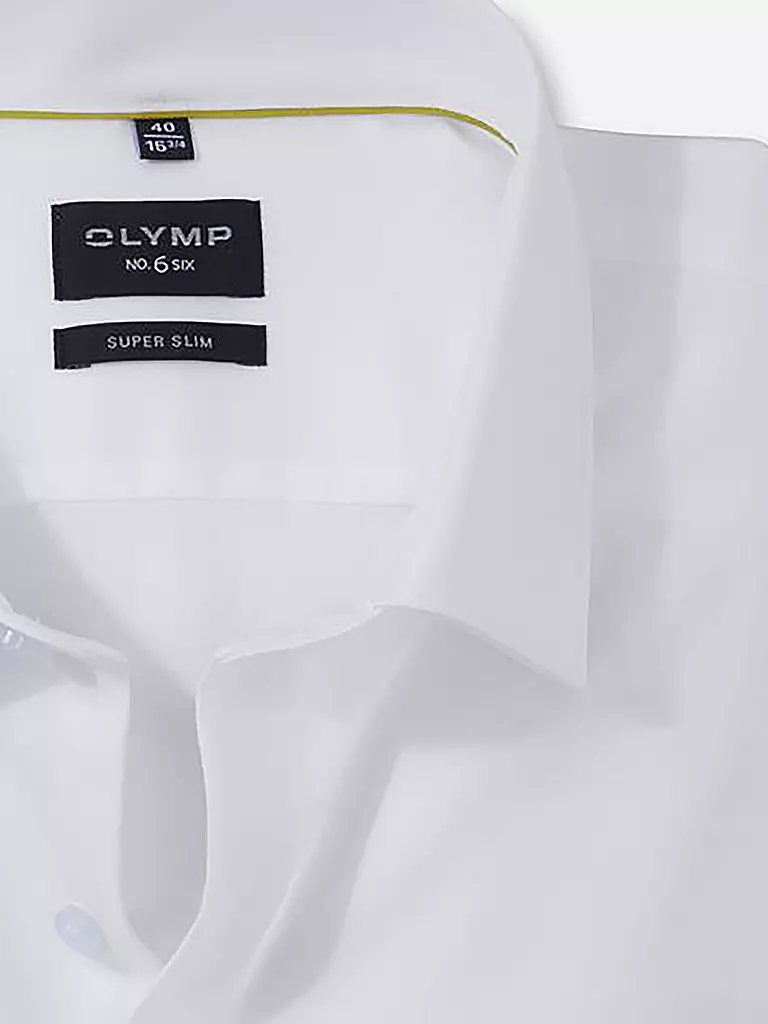 OLYMP NO.6 Hemd SUPER SLIM weiss