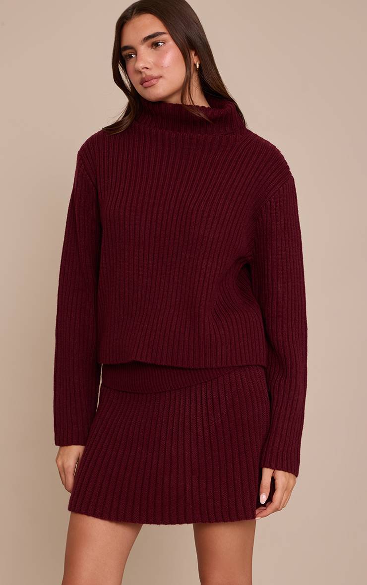 Cerise Mini Jupe Plissée En Maille