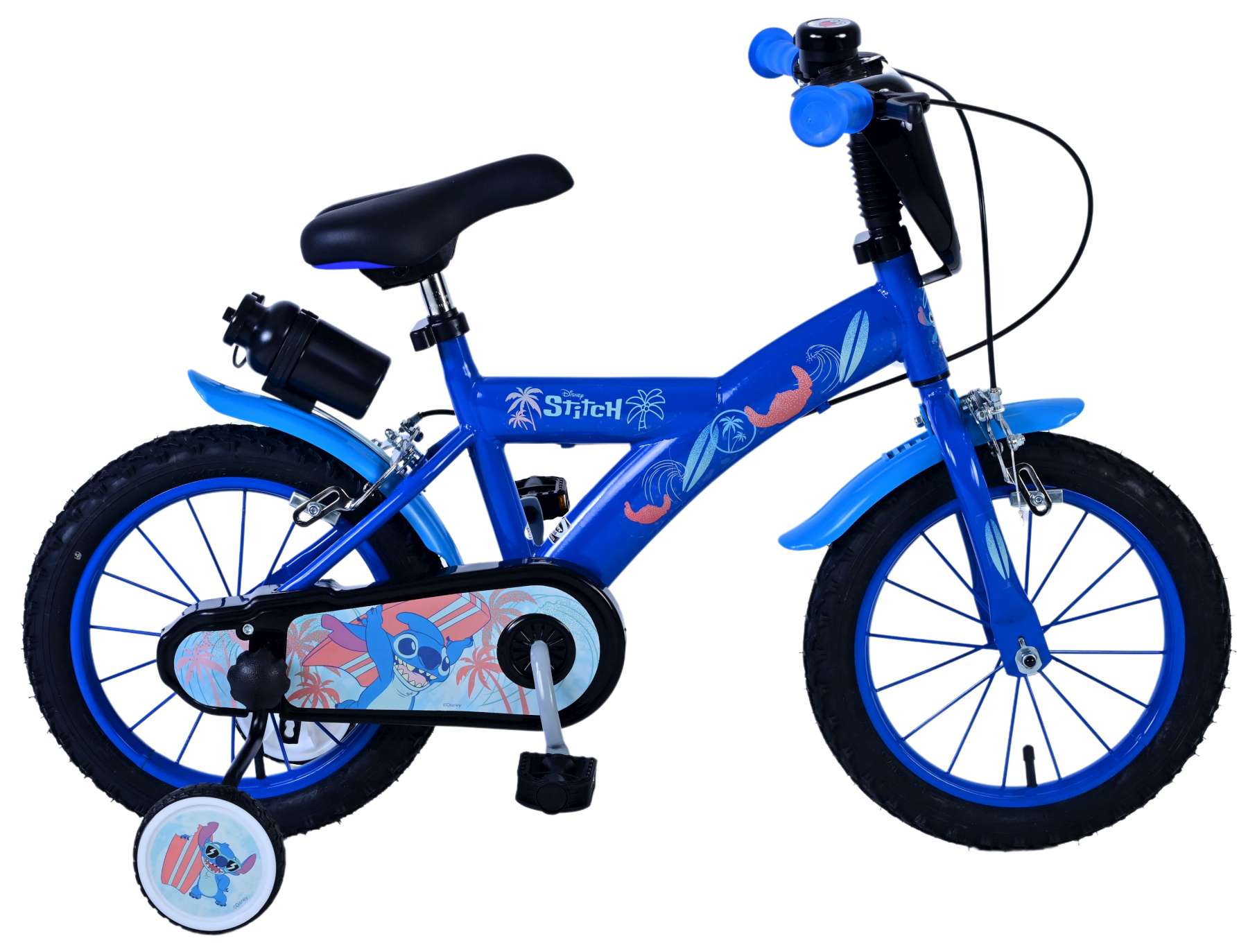 Kinderfahrrad Disney Stitch für Jungen Fahrrad 14 Zoll Kinderrad Blau