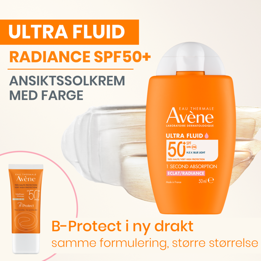 Avène Ultra Fluid Radiance ansiktssolkrem SPF50  50 ml