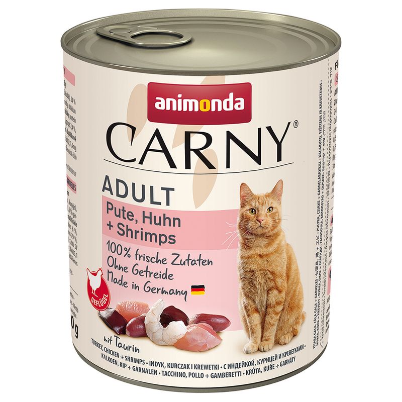 Lot 3 saveurs animonda Carny Adult 6 x 800 g