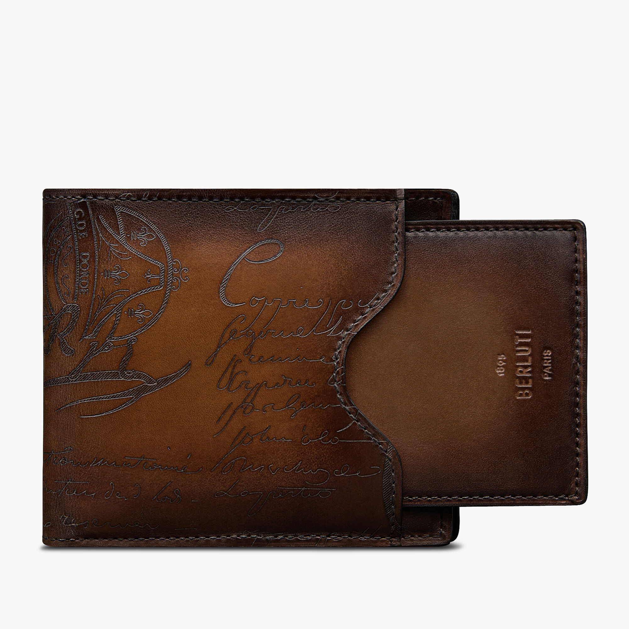 Portefeuille Makore 2 en 1 En Cuir Scritto