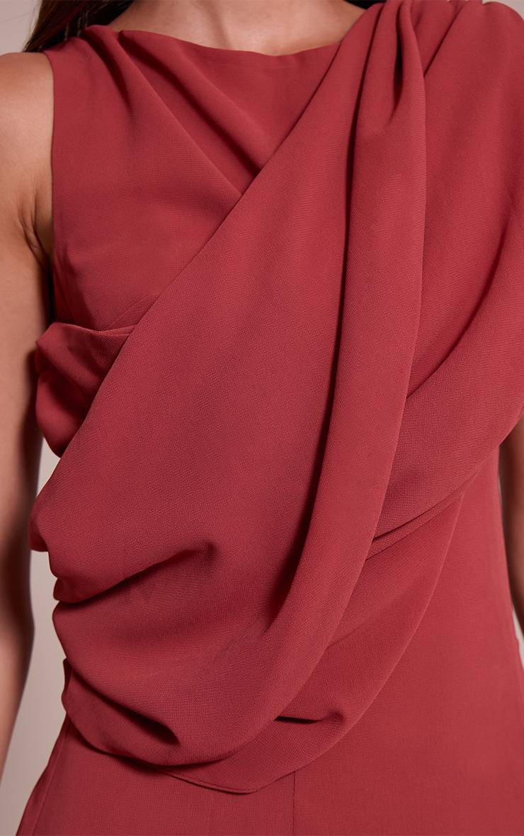 Rose Pâle Robe Longue Cache-cœur En Mousseline De Soie