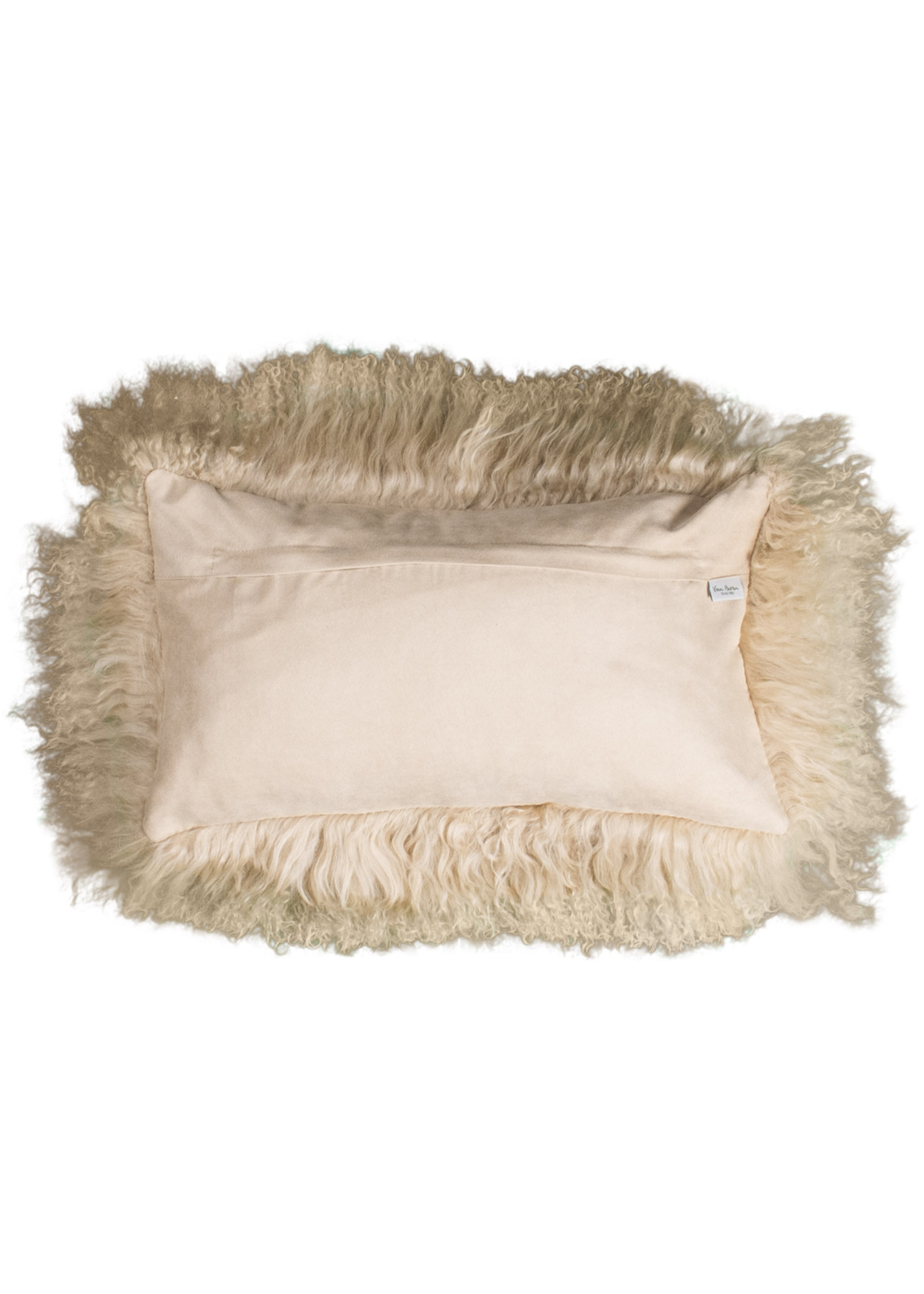 Kussen Tibetaans schapenvacht Camel 50x30 cm