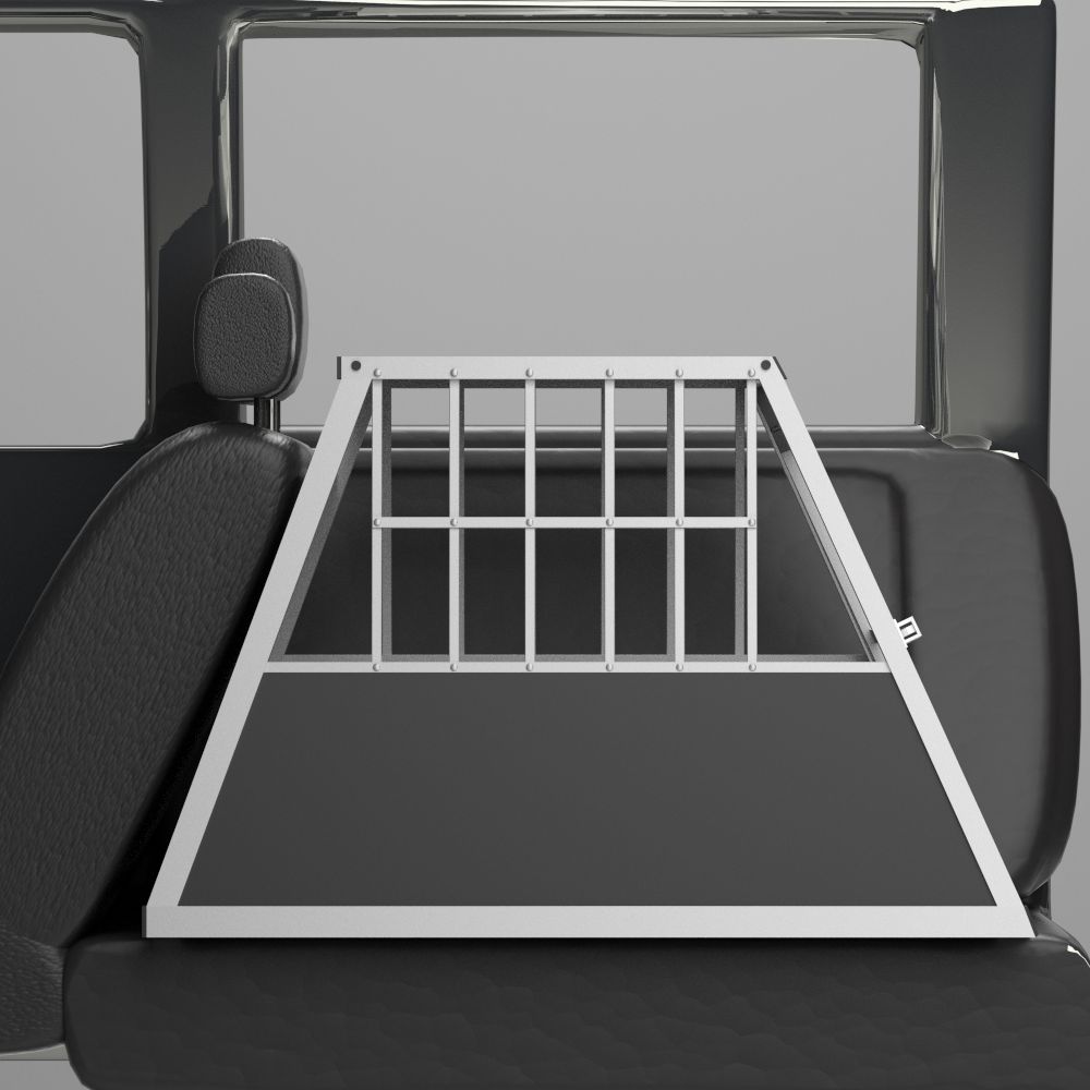 tectake® Hundetransportbox single, mit schräger Rückwand, verschließbare Gittertür, mit schützenden Kunststoffecken, 66 x 90 x 69,5 cm