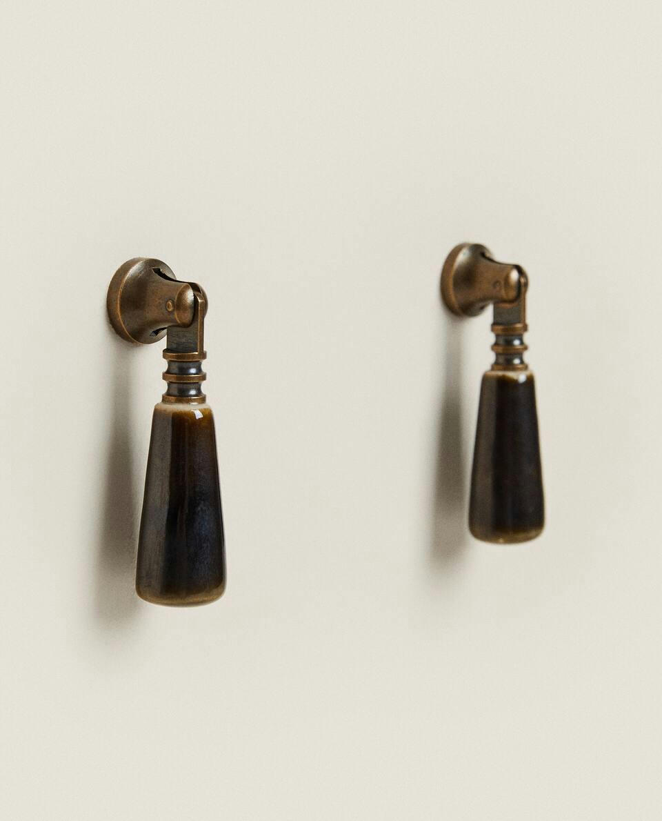 Maçaneta de porta em formato de gota (pacote com 2)