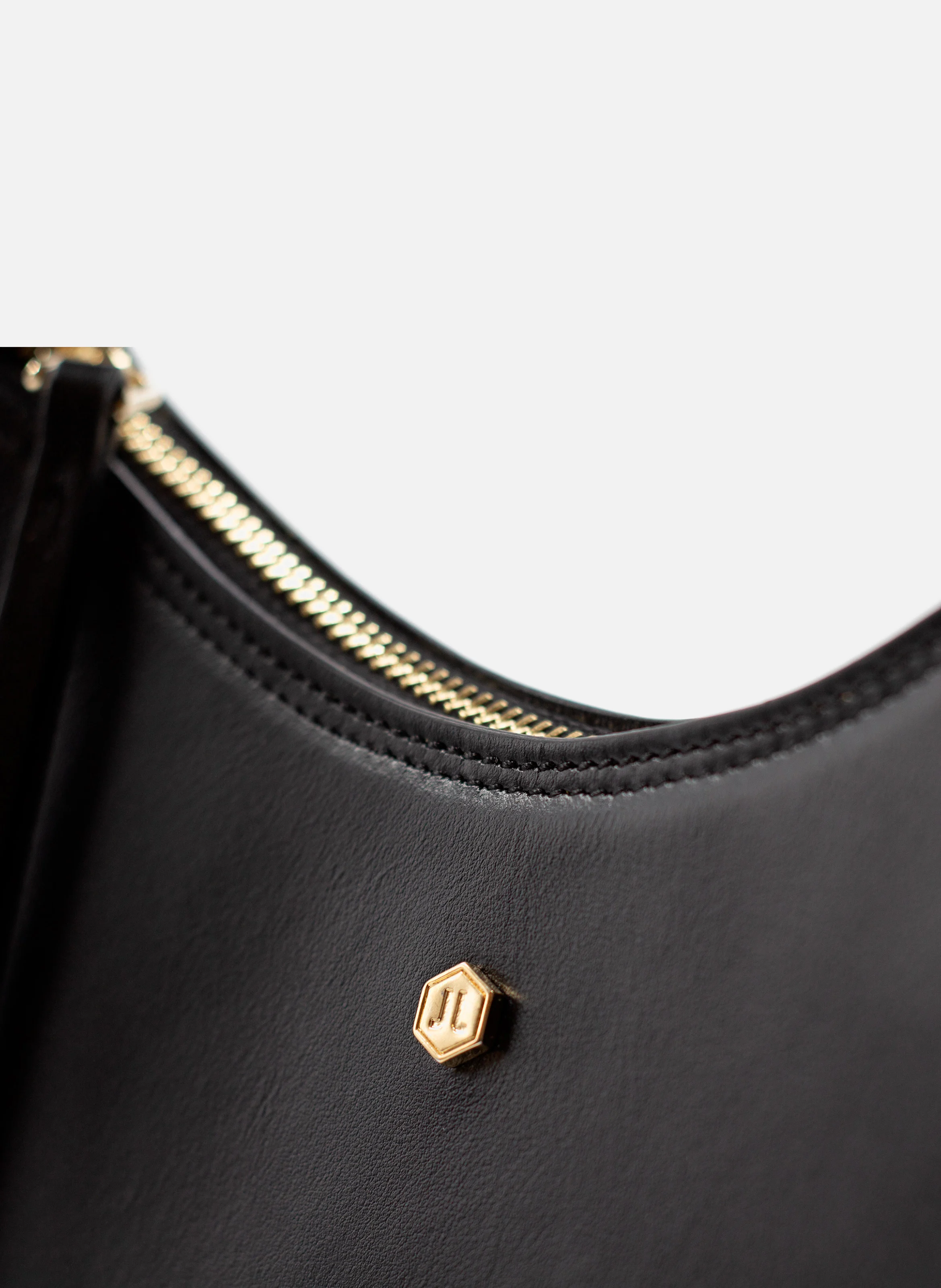 Sac hobo cuir lisse | Noir