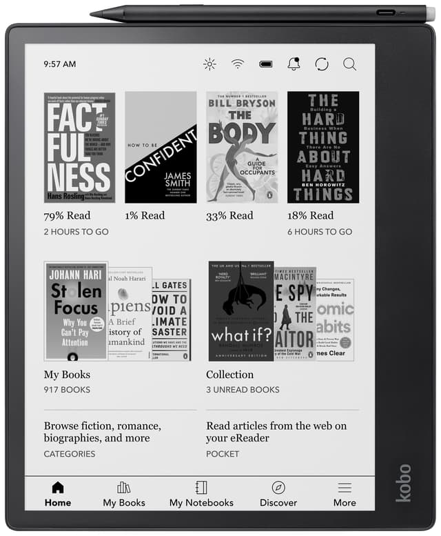Kobo Elipsa 2E e-bogslæserpakke (sort)