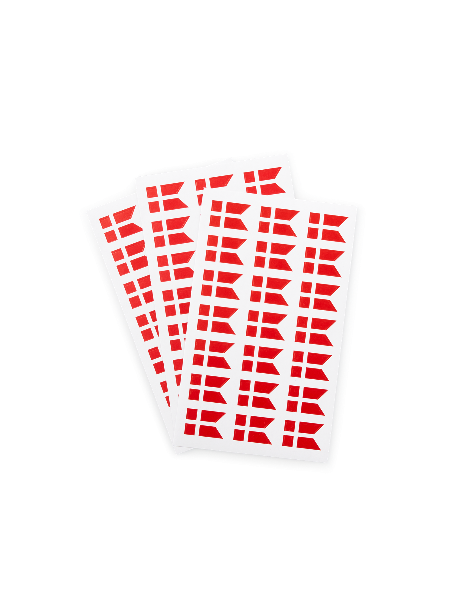 Klistermærker Dannebrog | 42 stk. | Red, White