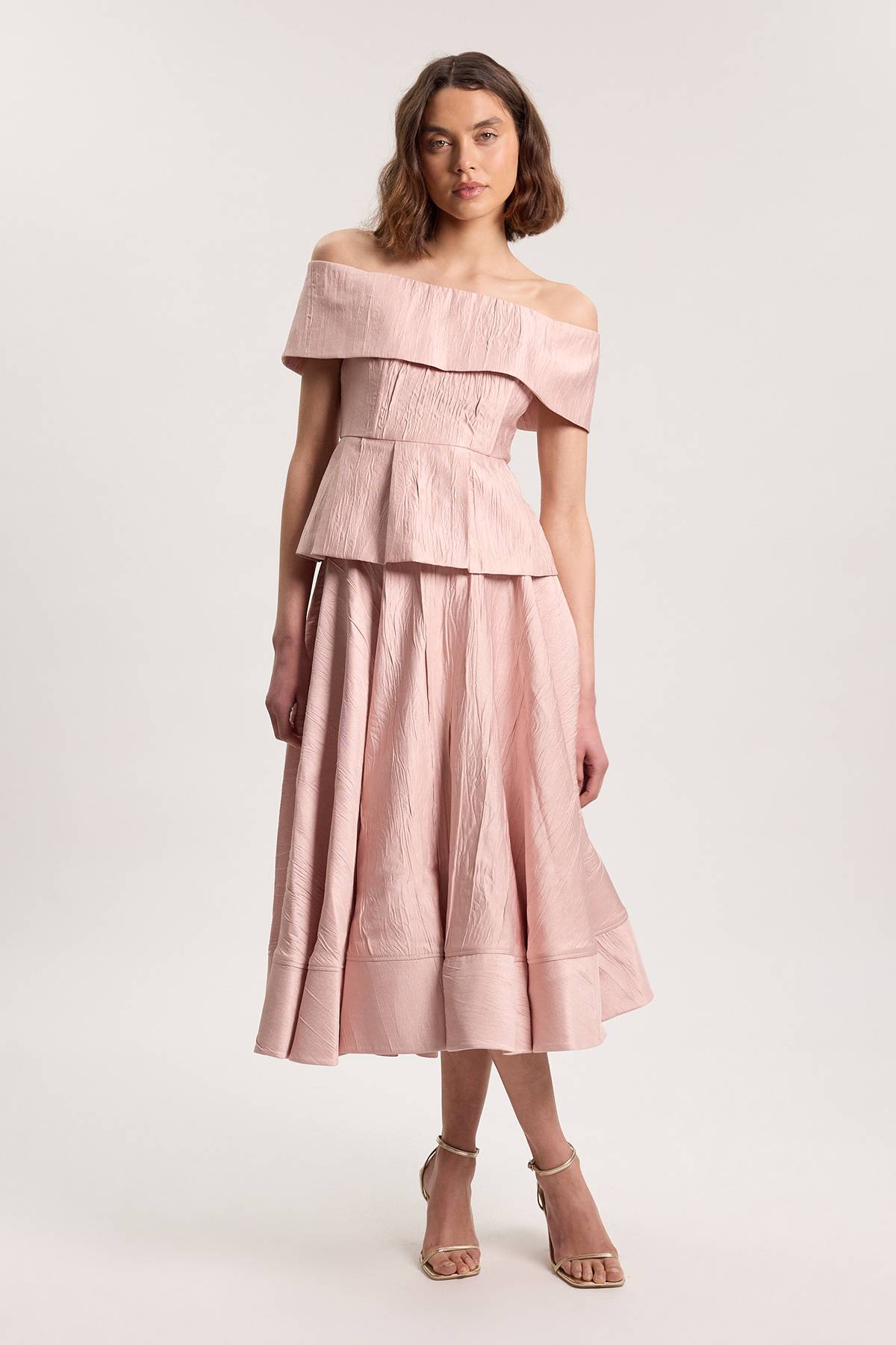KarenMillen Haut Bustier Bandeau En Twill Texturé Ajusté