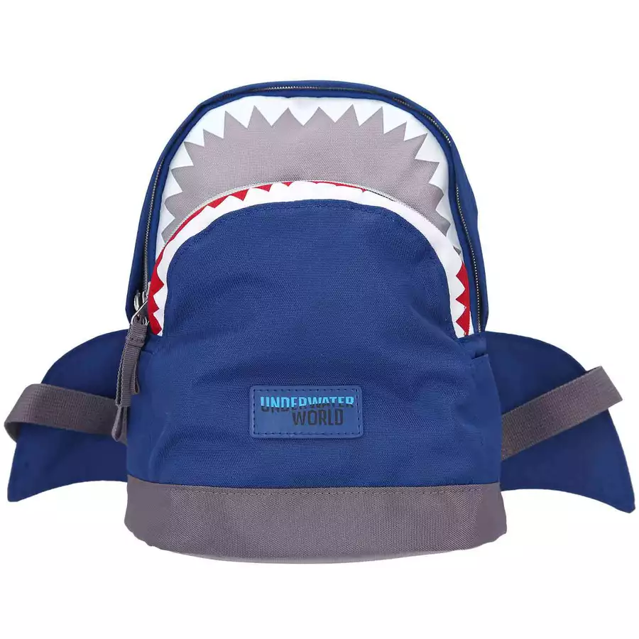 Depesche Rucksack Hai Underwater Dino World 27 x 22 cm dunkelblau