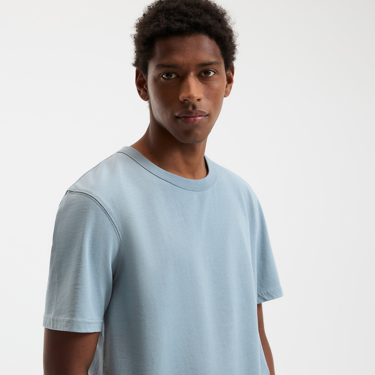 COLEÇÃO LA REDOUTE<br>Camiseta de gola redonda, malha de algodão