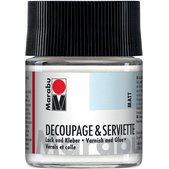 Vernis & Colle pour serviettes, mat, 50 ml, dans un