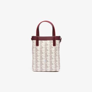 Mini sac cabas avec monogramme en toile enduite Sacs à main & Cabas - Blanc - Lacoste - Femme