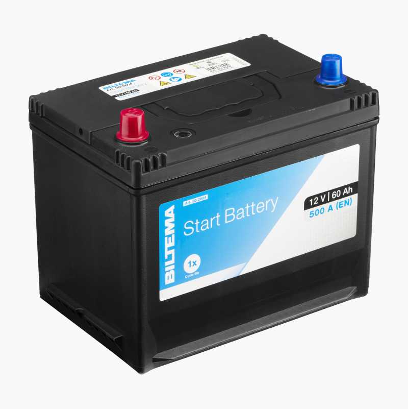 Startbatteri, 12 V, 60 Ah