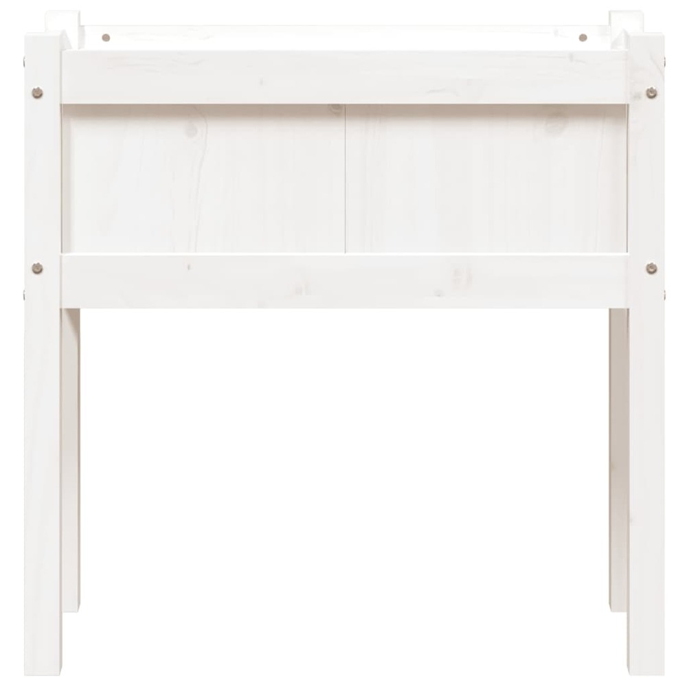 Jardinières avec pieds blanc 70x31x70 cm bois de pin massif