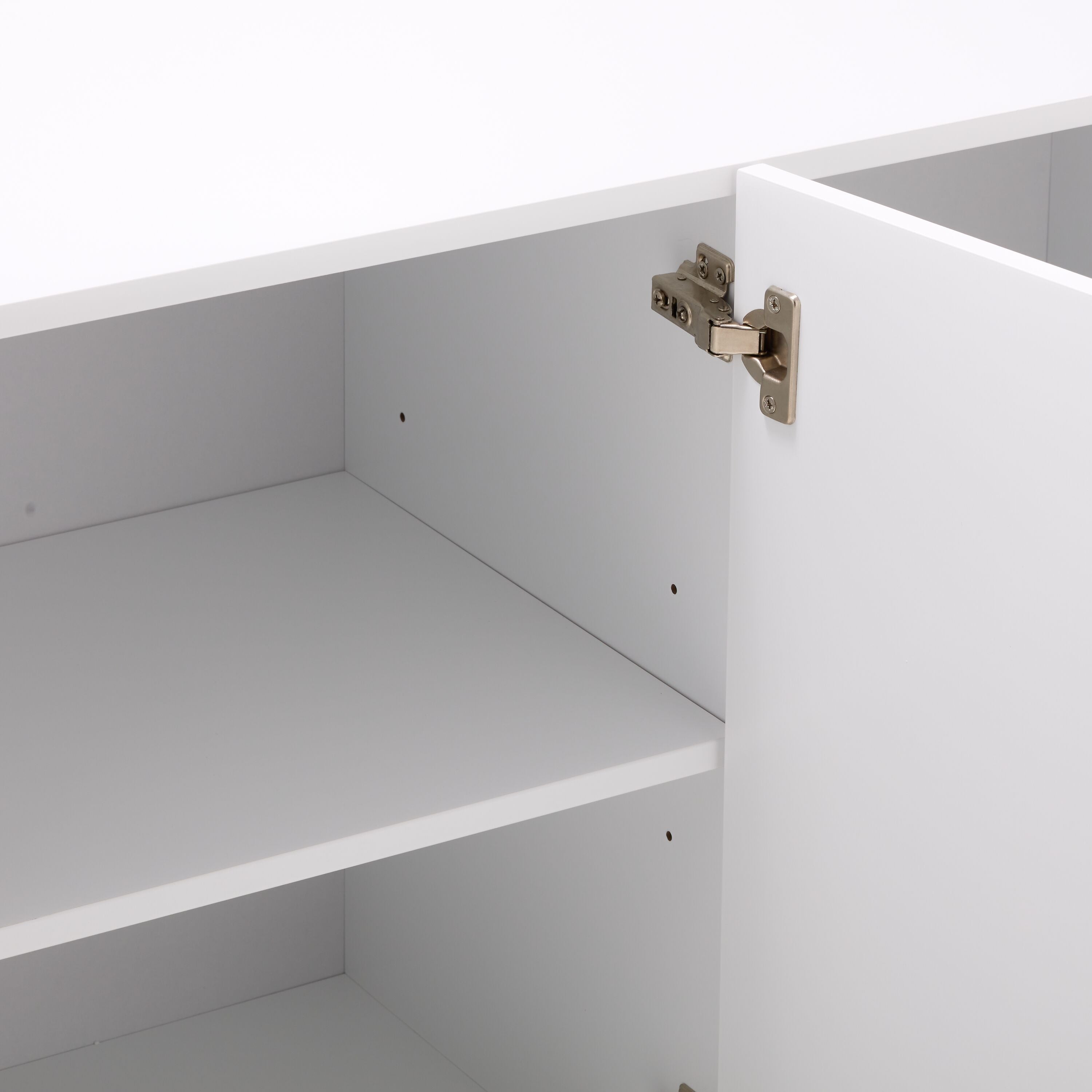 MARLIN Sideboard - Weiss / B: 140.0 cm x T: 41.5 cm x H: 75.0 cm