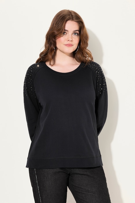 Sweatshirt, Ziernieten, Oversized, Rundhals, Langarm
