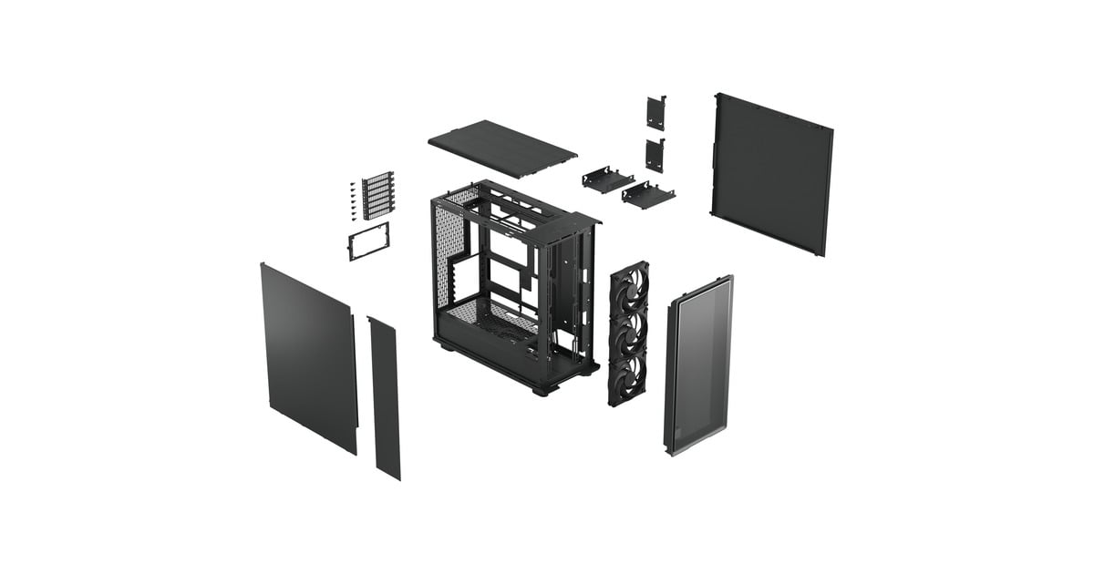 Fractal DesignEpoch XL Solid midi tower behuizing  (Zwart | 2x USB-A | 1x USB-C)