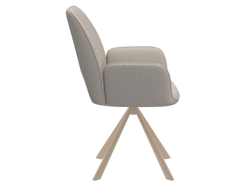 AC Design Stuhl Graham 2 Stück, Beige Esszimmerstuhl mit Armlehne