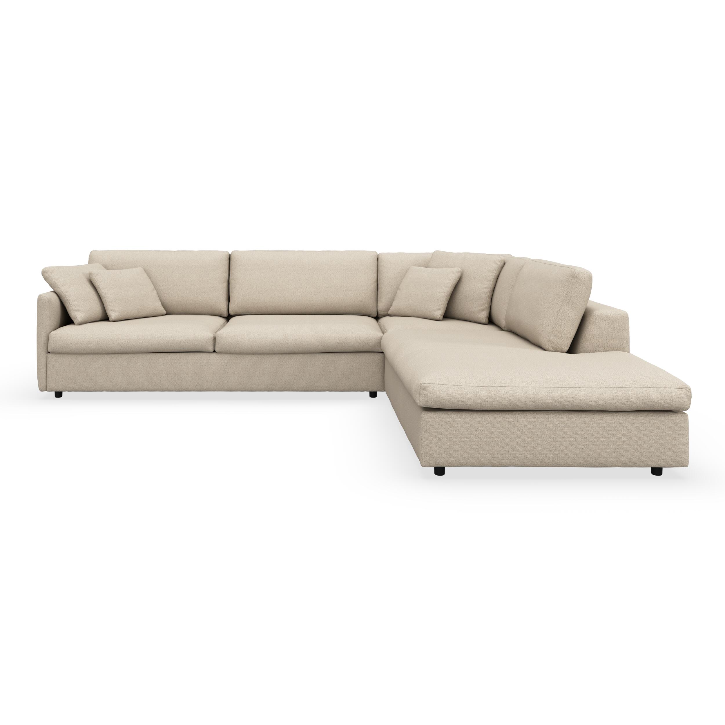 Angolo højrevendt sofa med pufafslutning