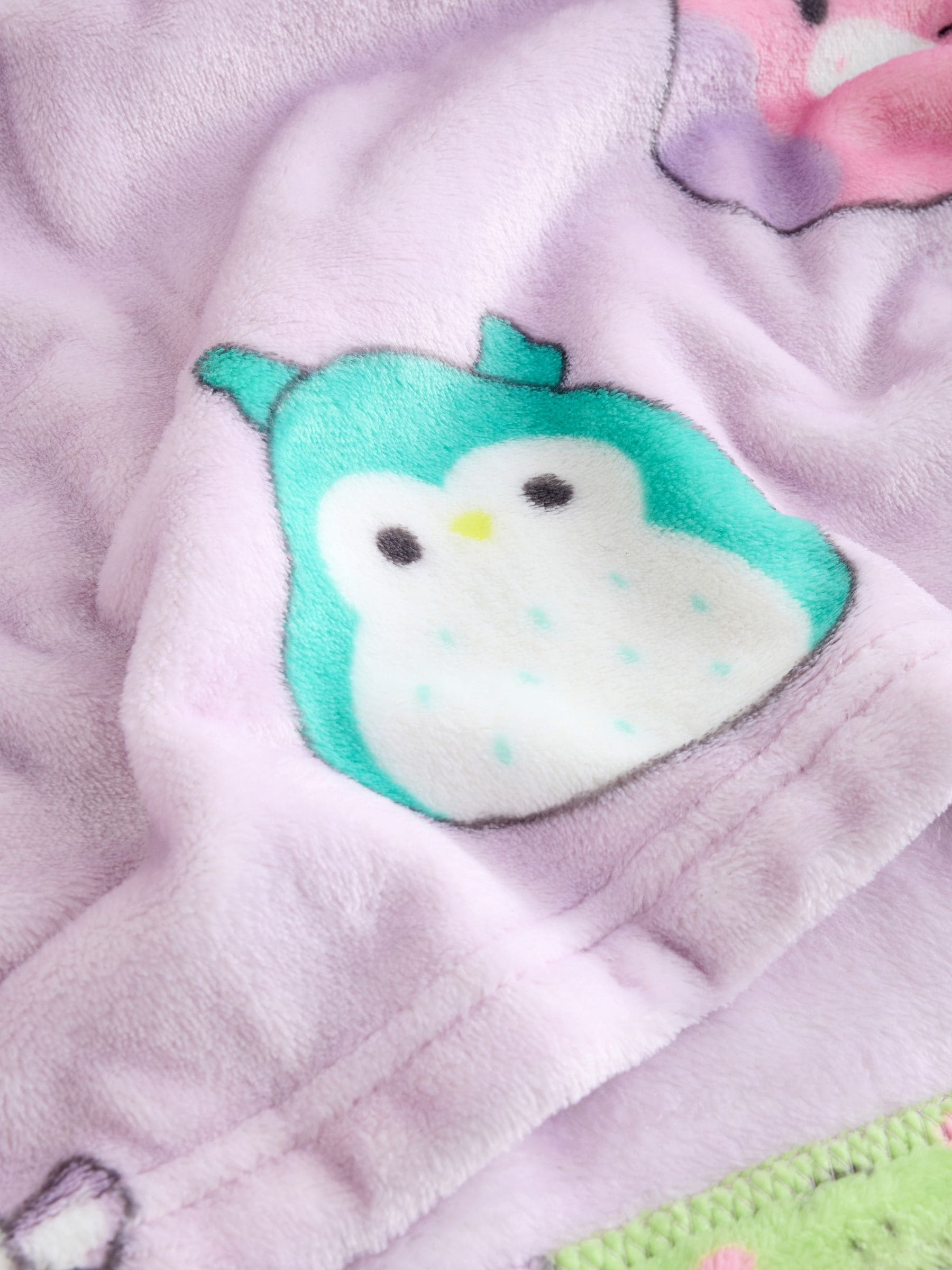 Lila-paars - Squishmallow fleecedeken met capuchon (5-16jr)