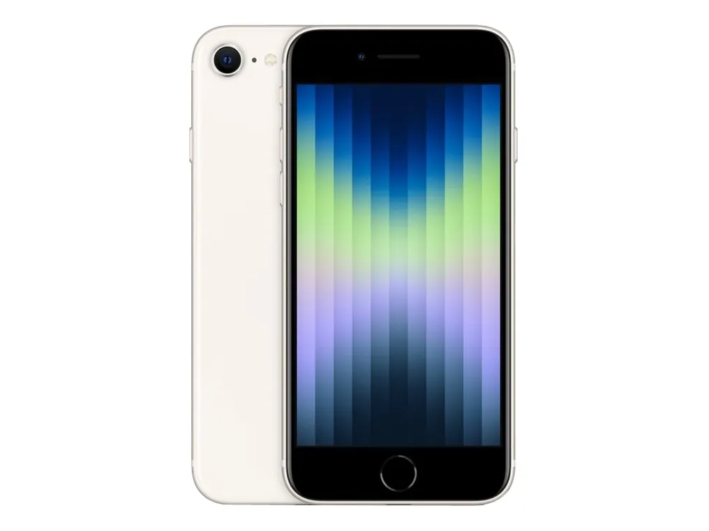 Apple iPhone SE (3rd generation) - 5G smartphone - dual-SIM / Intern hukommelse 128 GB - LCD-skærm - 4.7