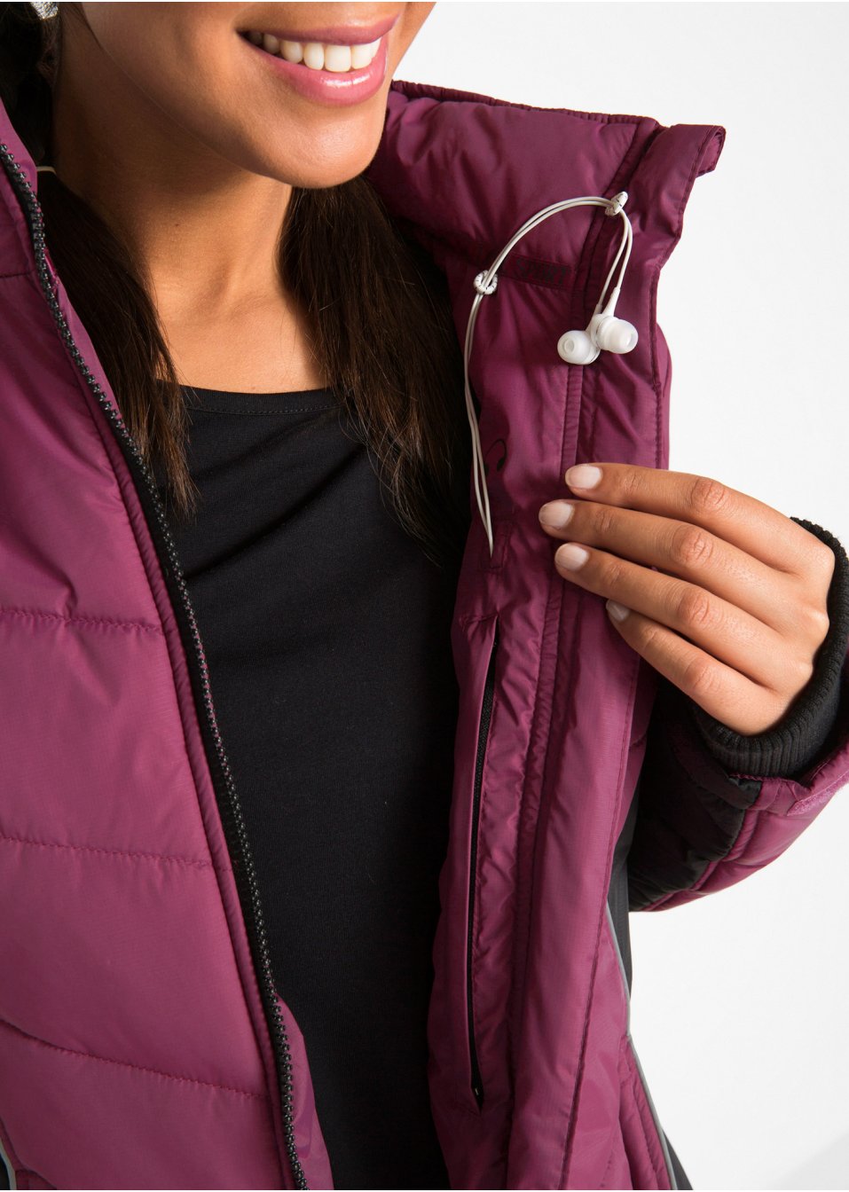 Manteau de ski matelassé fonctionnel, imperméable