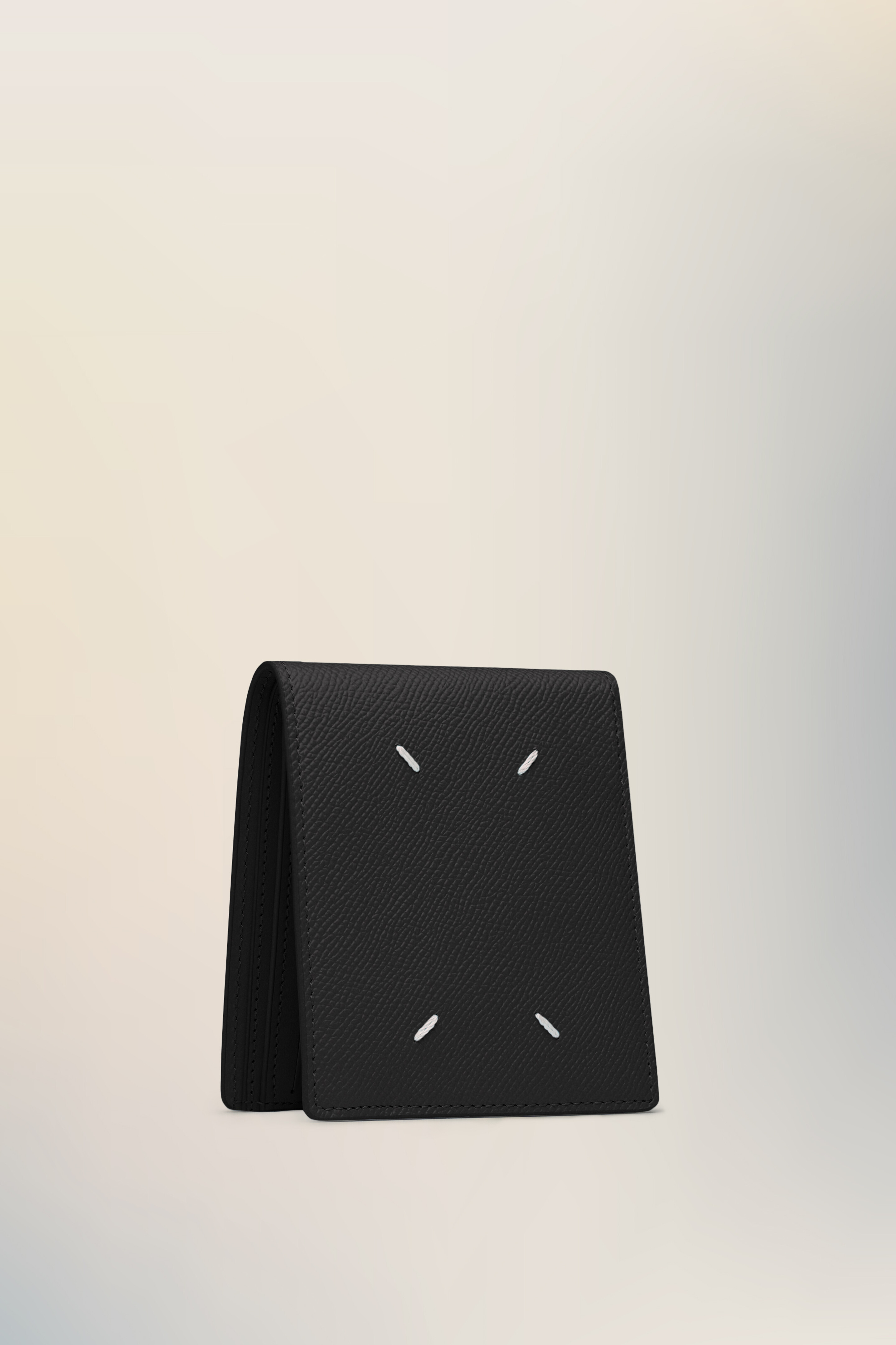 Porte-cartes Four stitches pour femme Noir
