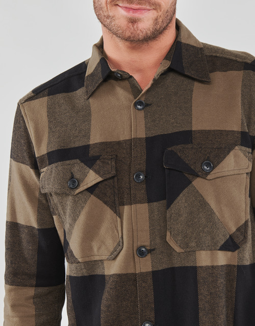 Only & Sons  - ONSMILO LS CHECK OVERSHIRT - Marron