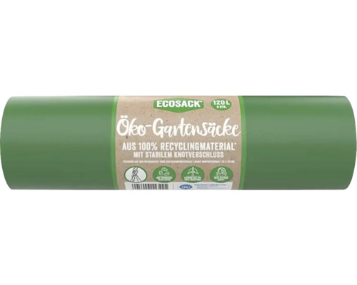 Milieuvriendelijke tuinzakken, groen, 120 l, 5 stuks