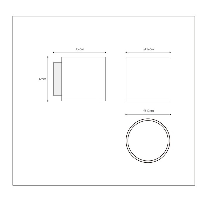 Lucide Jelte wandlamp 33W zwart