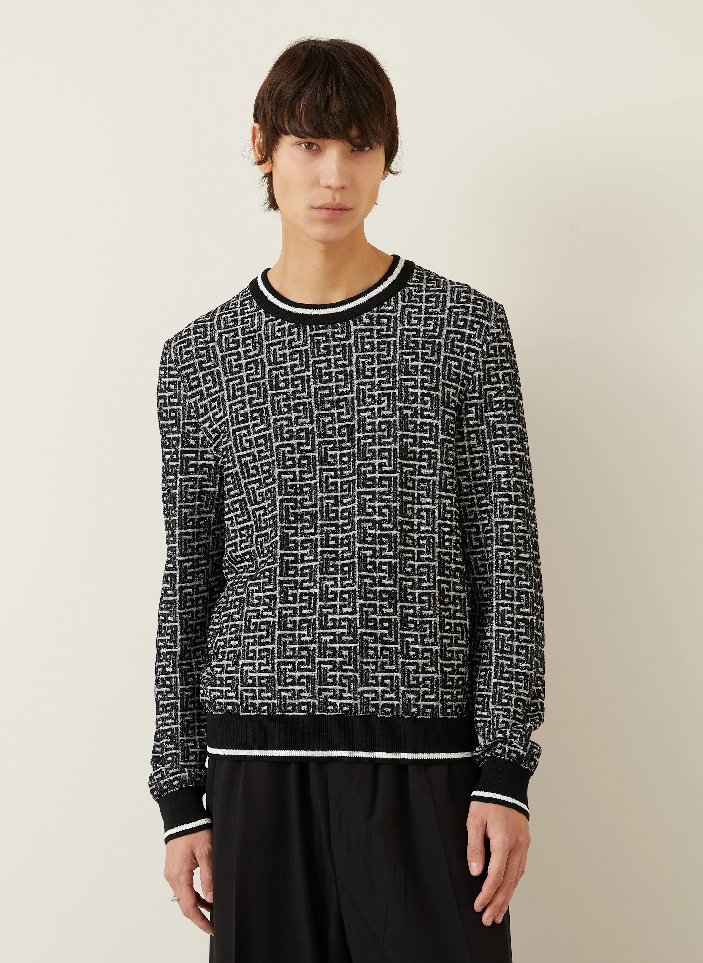 BALMAIN Pullover mit Leinen