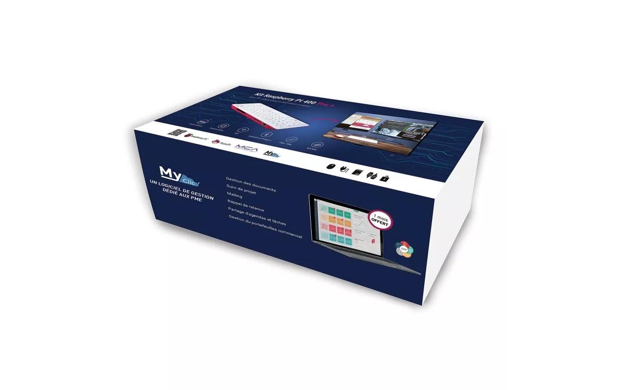 Starter Kit Raspberry Pi 400 Pro+ DE 4 GB, 128 GB SD<br>Raspberry Pi Entwicklerboard, eingebaut in eine kompakte Tastatur