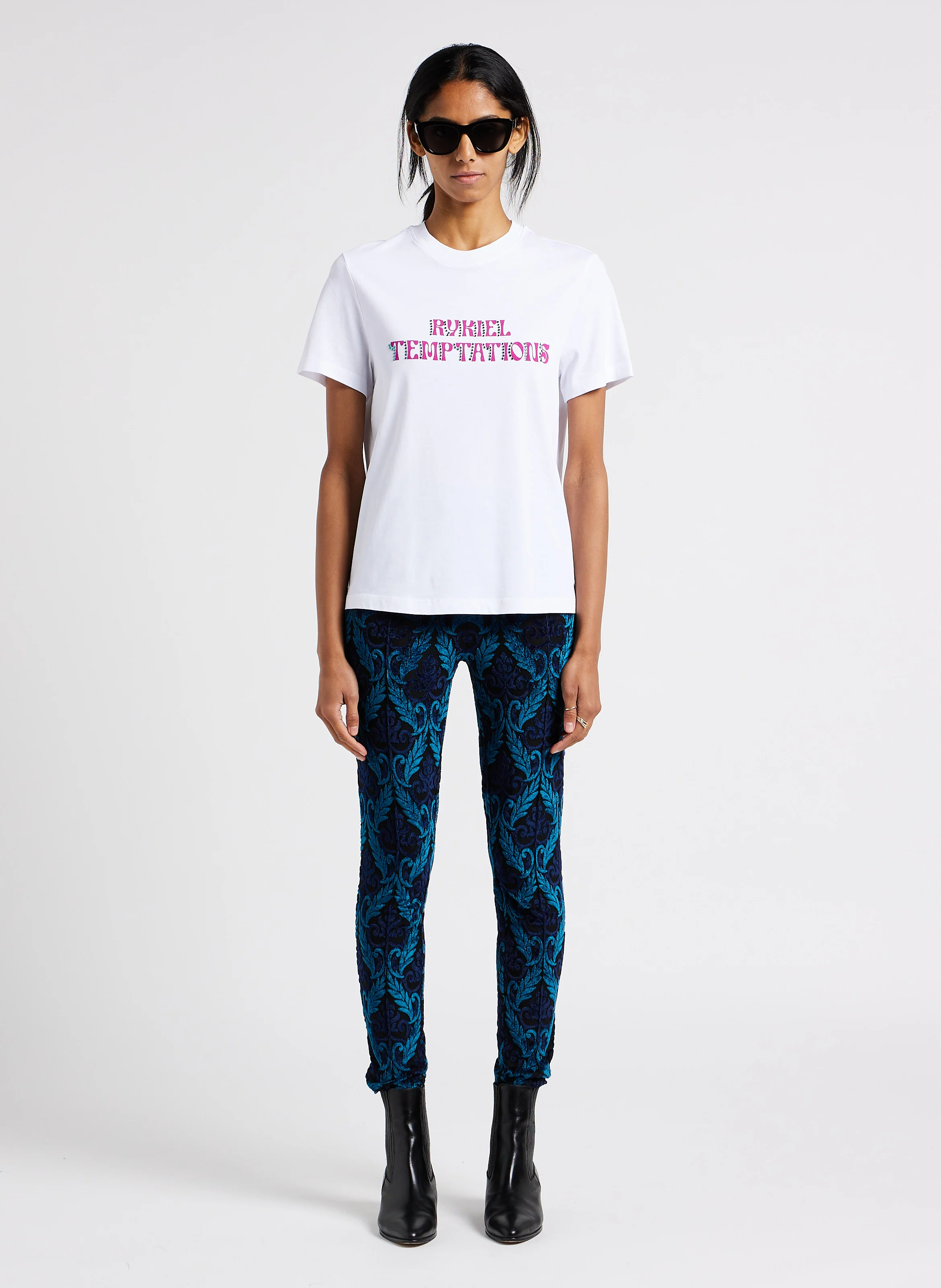 Tee-shirt col rond en coton | Blanc