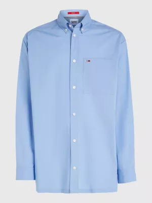 Camisa de popeline de modelagem ampla
