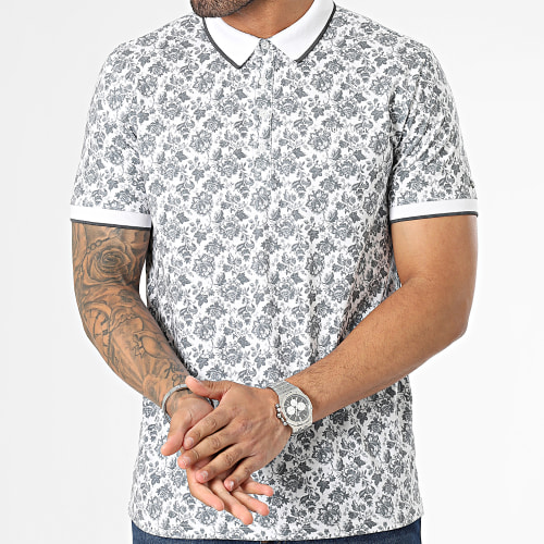 Polo Manches Courtes Pasy 2 11315269D Blanc Gris