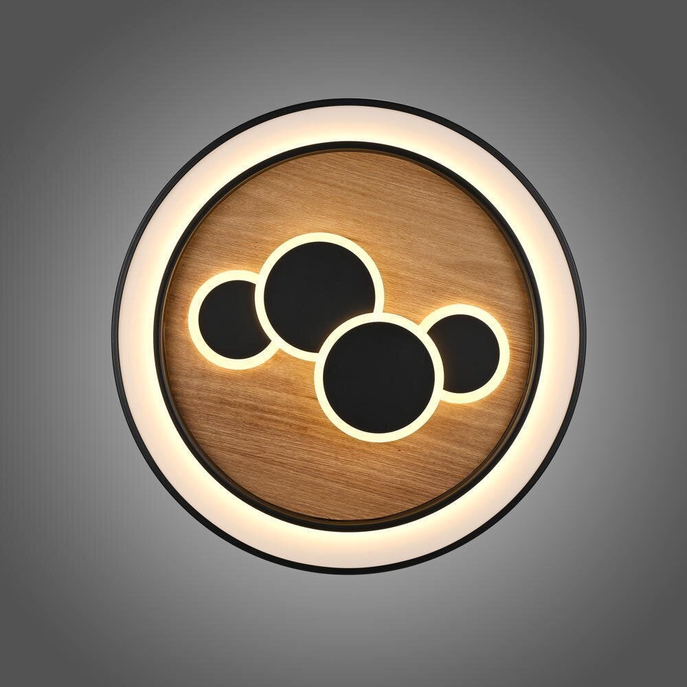 Eliza LED plafondlamp in natuurlijk donker en zwart, 30W, 3560lm