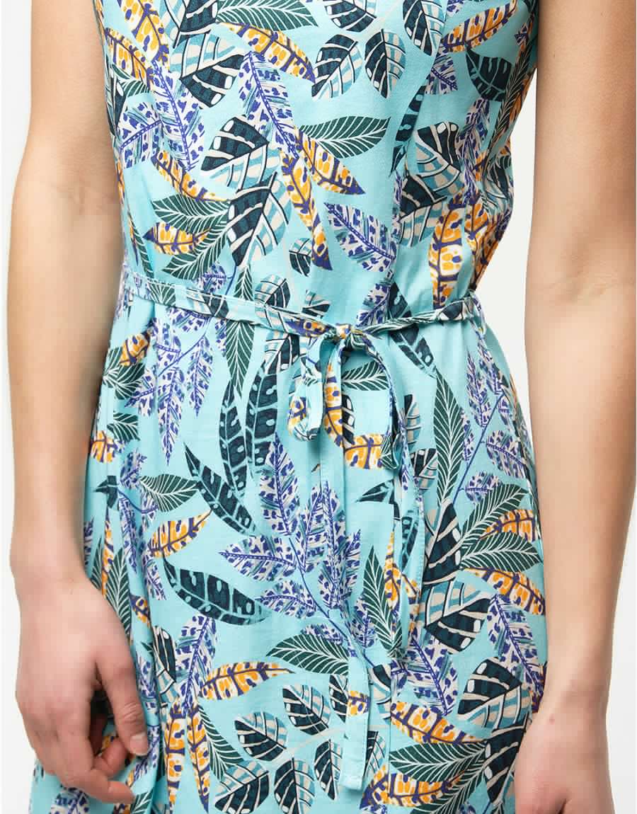 Robe coton turquoise