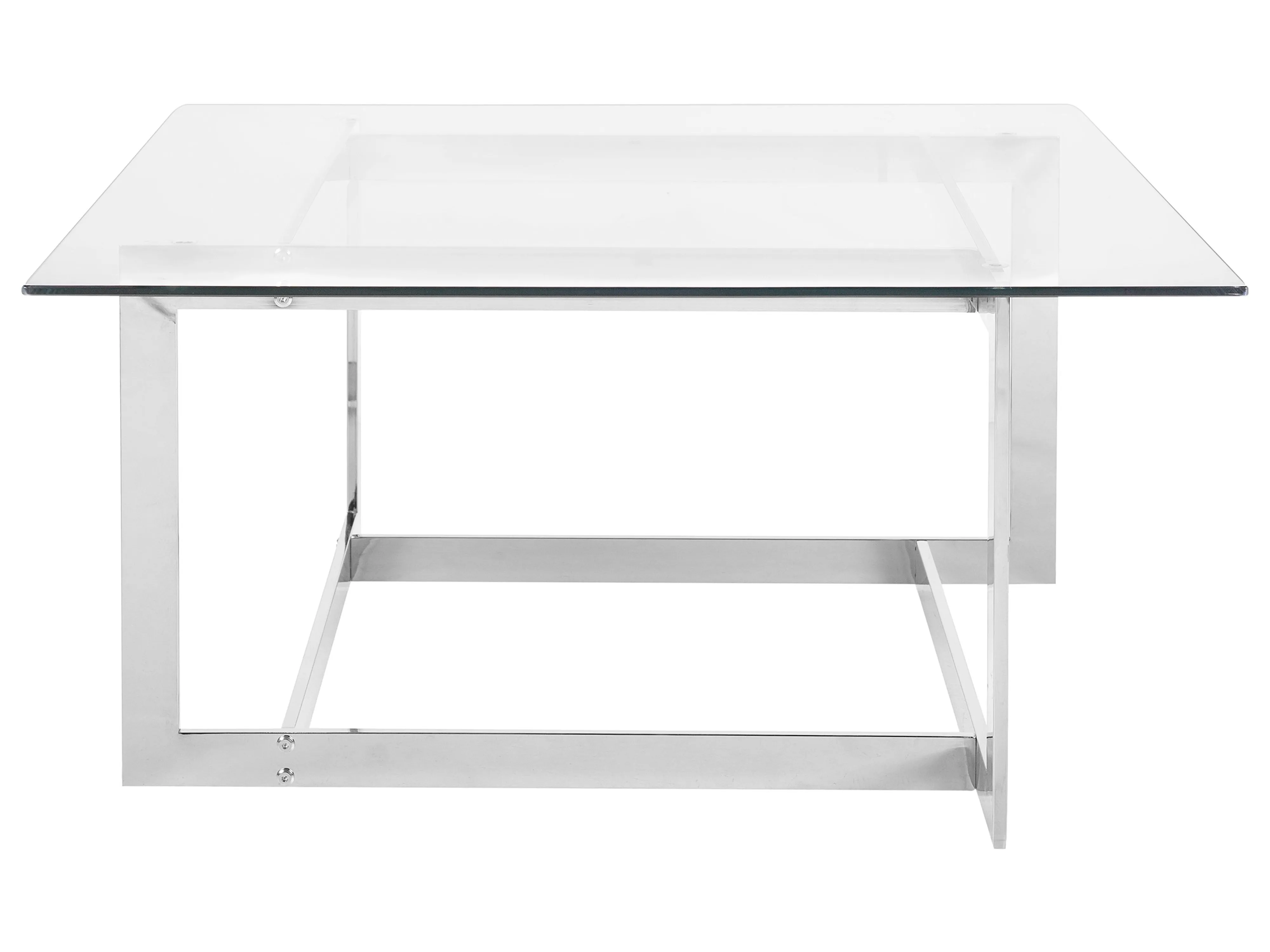 Salontafel CRYSTAL Veiligheidsglas Zilver