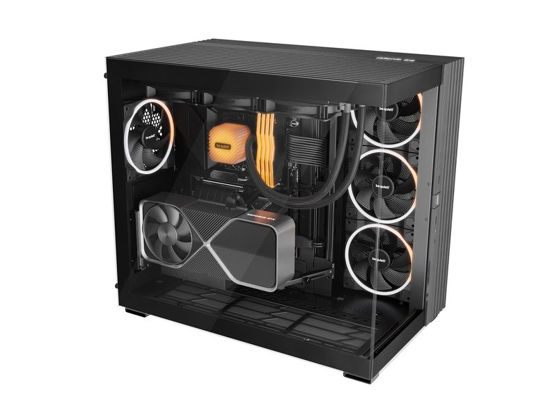 be quiet! PC-Gehäuse Light Base 900 FX Schwarz Vielseitig einsetzbarer Midi-Tower mit Sichtfenster
