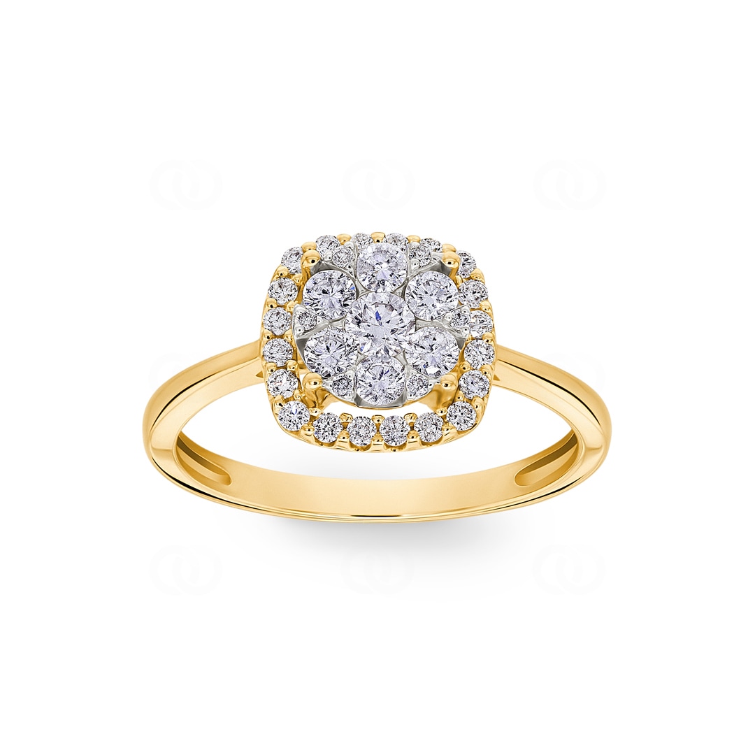 Verlobungsring 750/18 K Gelbgold mit Diamanten 0.50 ct H/si by CHRISTIAN