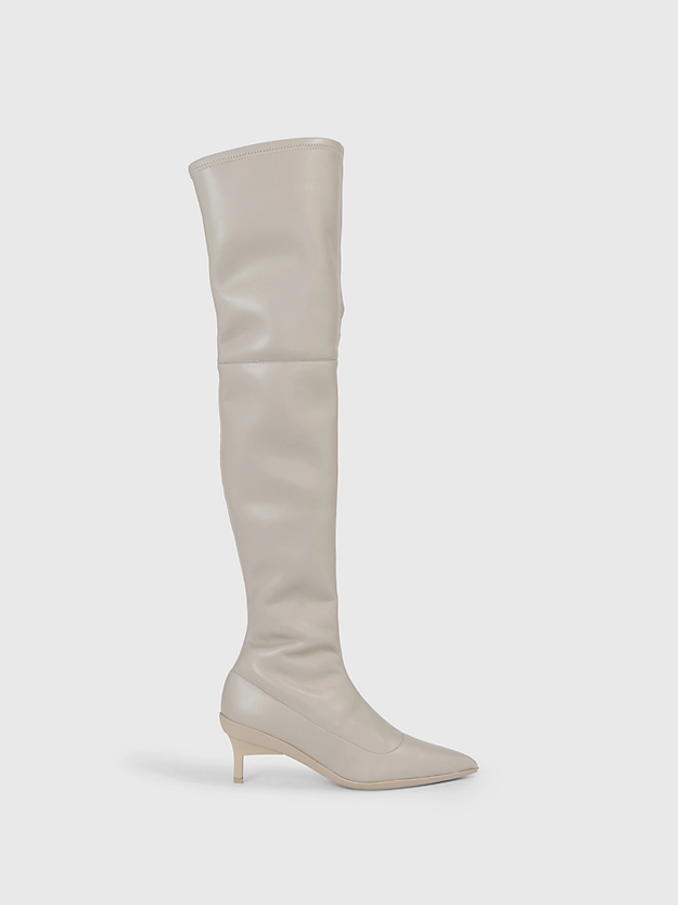 botas acima do joelho com salto agulha