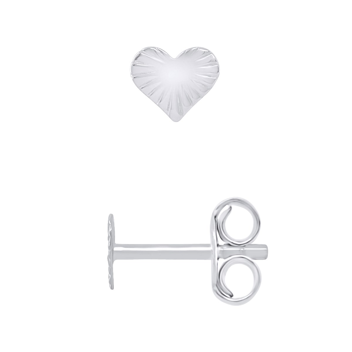 Boucles d'Oreilles COEUR RAYON - Argent 925